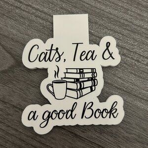 3 for $15 Cats, Tea and a Good Book Magnetic Bookmark